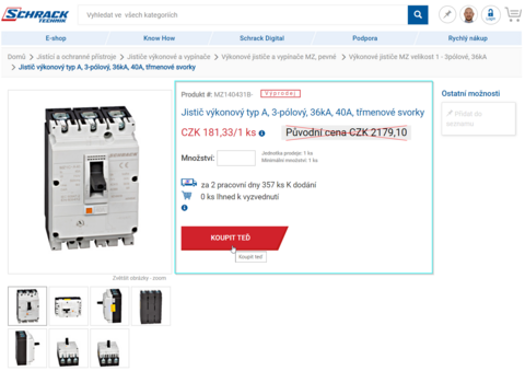 Výprodej elektromateriálu