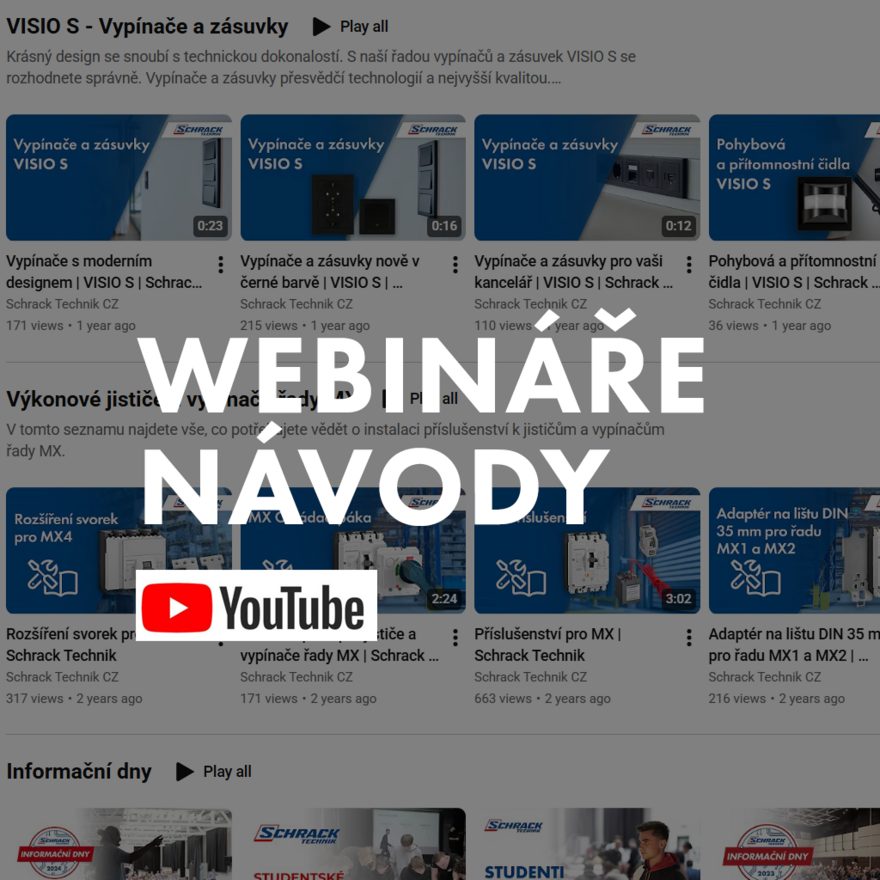 Webináře a video návody Schrack Technik