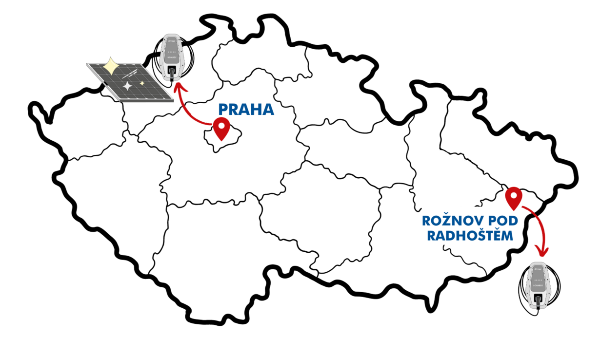 Mapa ČR - profesní kvalifikace Schrack Technik